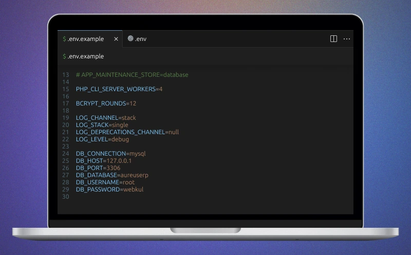 database configuration section