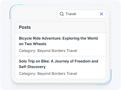 Blog Search Feature