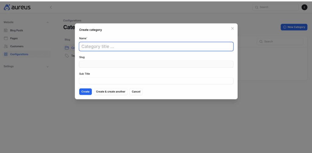 create category