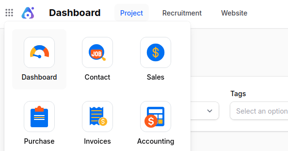Aureus ERP dashboard 