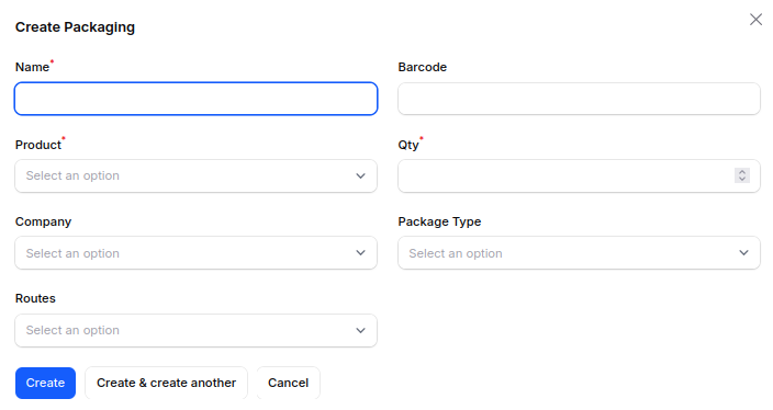 Packaging Page