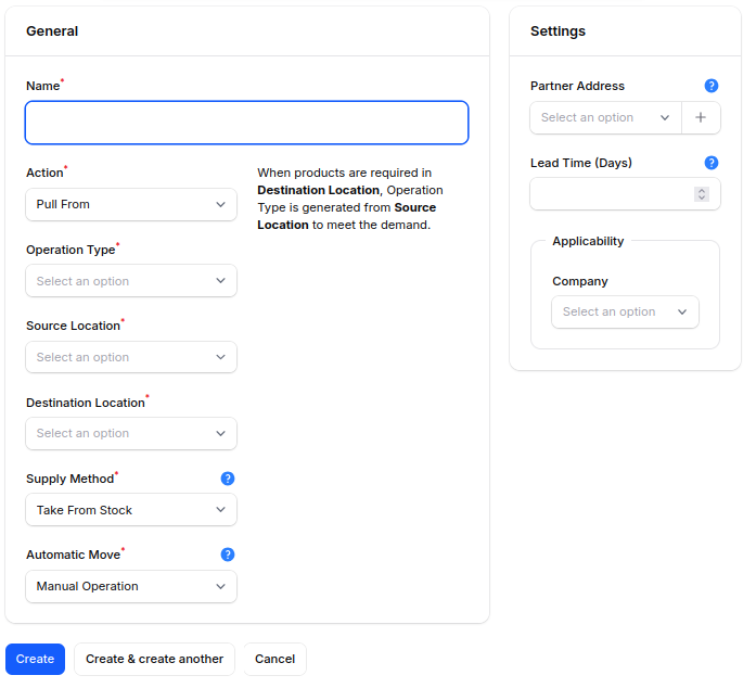 Rule Creating Page